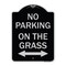 Signmission No Parking on Grass W/ Bidirectional Arrow Heavy-Gauge Aluminum Sign, 24" x 18", BS-1824-23689 A-DES-BS-1824-23689 - alternate 1